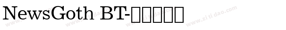 NewsGoth BT字体转换